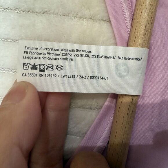 Lululemon Wundermost Square-Neck Sleeveless Thong Bodysuit Nulu Sz XS Pink NWT - Picture 9 of 13